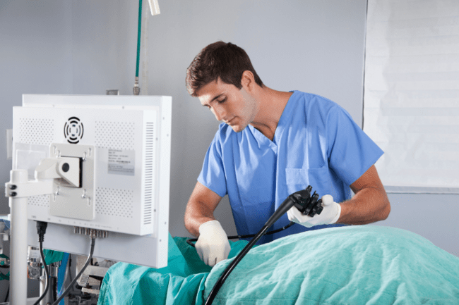 Doctor preparing for Endoscopy procedures